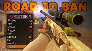 ROAD TO BAN with FREE CHEATS  CS2 Legit Cheating ft Undetekcom [upl. by Esidnac]