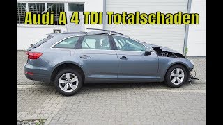 AUDI A 4 20 TDI Totalschaden 2016 UnfallwagenRestwertAnkauf [upl. by Gilemette852]