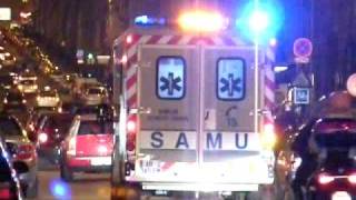 Paris Ambulance SAMU French Siren and wigwags [upl. by Jennee]