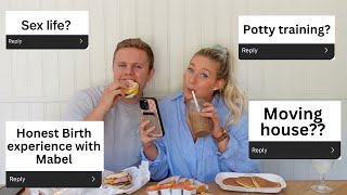 WE’RE MOVING HOUSE  HONEST QampA MUKBANG  James and Carys [upl. by Ettelra639]