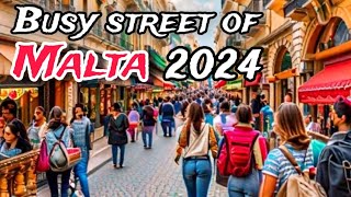 Exploring Valletta Malta 4K Walking Tour 2024  Ultimate Malta Travel Guide  Musafir365 [upl. by Darken724]