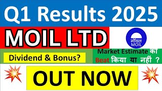 MOIL LTD Q1 results 2025  MOIL LTD results today  MOIL LTD Share News  MOIL LTD Share latest news [upl. by Chubb]