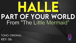 Halle  Part of Your World From The Little Mermaid  karaoke instrumental [upl. by Adne]