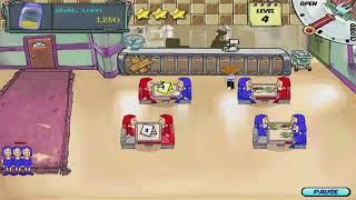 Diner Dash Walkthrough  Level 4  Flos First Diner  Table for Four [upl. by Berga]