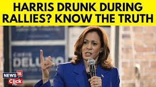 USA Kamala Harris Intoxicated Videos Spark Row Is She Drunk At Rallies  Know The Truth  N18V [upl. by Intirb]