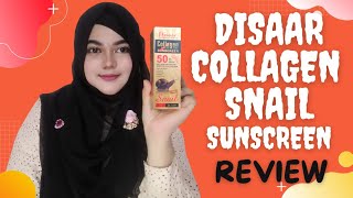 Disaar collagen 50SPF snail sunscreen review in Bangla  Jannatun Nesa [upl. by Ramgad]