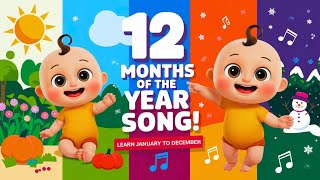 12 Months of The Year Song I January February March and More I Nursery Rhymes by ZubiDubiKids [upl. by Chafee]