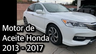 Como Cambiar el Aceite de Motor Honda Accord 2013  2017 [upl. by Eisned]