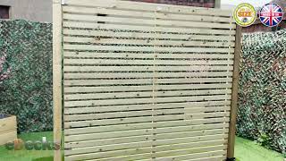 Green  Elite Slatted PSE Fence Panel 18m x 1820m  eDecks [upl. by Scevor]