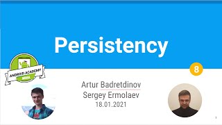 Android Fundamentals 8 Persistency [upl. by Aneryc591]