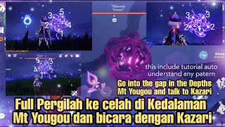 Pergilah ke celah di Kedalaman Mt Yougou dan bicara dengan Kazari  Genshin impact [upl. by Ardnikal]