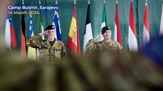 Deputy Commander EUFOR appointed in an official ceremony in Camp Butmir [upl. by Eyt183]