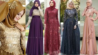 38 Inspirasi Model Gamis Brokat Modern [upl. by Ahselet]