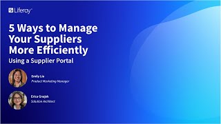 5 Ways to Manage Your Supplier More Efficiently  Using a Supplier Portal [upl. by Peltier998]