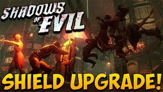 Shadows of Evil quotUPGRADED RIOT SHIELDquot EASTER EGG quotShadows of Evilquot Rocket Shield Upgrade [upl. by Jara514]