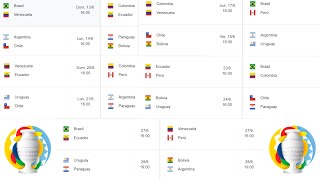 CALENDARIO COMPLETO de la COPA AMÉRICA 2021 [upl. by Ainek243]