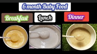 Healthy Weight Gaining Baby food For 6 month Baby  6 Month Baby 1 day meal plan  Baby Food [upl. by Tiga249]