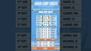 Asia Cup 2023 Schedule Announced❤️4 Matches In Pakistan✌️💕asiacup2023 asiacup pakvsind shorts [upl. by Iblehs]