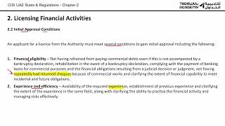 CISI UAE Financial Rules amp Regulations Chapter 2 Part 1 [upl. by Denie444]