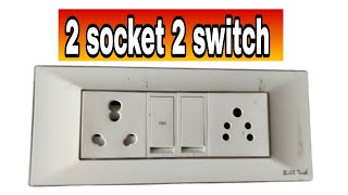 2 socket 2 switch  how to make switch socket connection kaise kare [upl. by Tnek]