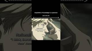 Rationalism vs Empiricism monsteranime johanliebert anime philosophy [upl. by Adnical]