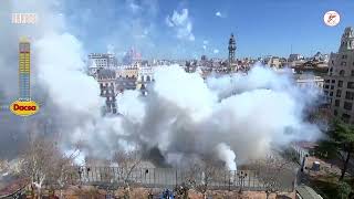 Valencia  Las Fallas  5 Marzo 2024  Mascletà Pirotecnia Dragon [upl. by Tabbatha]