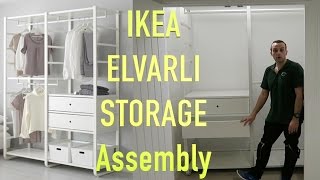 IKEA ELVARLI WARDROBE storage Assembly [upl. by Llecrad]