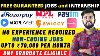 ✅ Guaranteed Jobs amp Internships  MPL Cred MX Player RazorPay Hiring  No Fees OR Hidden Charges [upl. by Akemor]