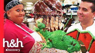 Los pasteles más grandes de la temporada  Cake Boss  Discovery HampH [upl. by Ylrebmik]