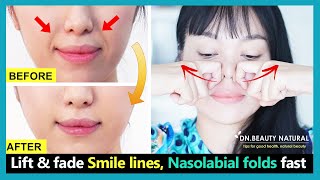 Best 6 exercises to Lift smile lines reduce nasolabial folds fix sagging cheeks fast [upl. by Ayle]