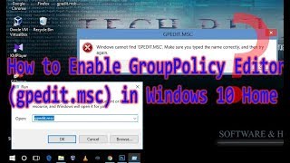 How to Enable GroupPolicy Editorgpeditmsc in Windows 10 Home [upl. by Bomke370]