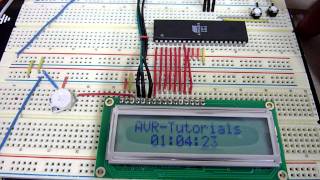 AVR ATMega16 LCD Digital Clock [upl. by Milton823]