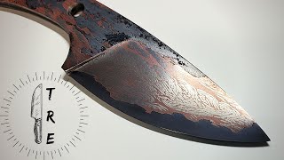 Heat Treating And Etching The Copper And Cable Canister Knife  Knife Making  Vlog [upl. by Pedersen135]