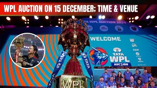 WPL Mini Auction 2025 on 15 December at Bengaluru  Timings amp Venue announced [upl. by Daryl22]