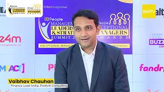 Vaibhav Chauhan Finance LeadIndia Protiviti Consulting  BW People Exceptional Managers Awards [upl. by Mosira]