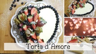 Torta San Valentino a cuore FACILISSIMA da preparare CUOCE IN 10 MINUTI [upl. by Nalo336]