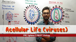 Biodiversity  Acellular Life  Viruses  NMDCAT Biology according to PMC syllabus [upl. by Aluino]