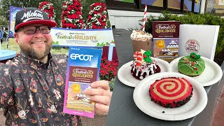 EPCOT Festival of the Holidays  NEW Cookie Stroll amp Trying 22 Snacks  Walt Disney World [upl. by Shipp134]