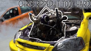 RICER MIATA RIPPED THE TURBO CIVIC TOO HARD [upl. by Eluj]