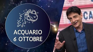 Acquario ♒️ LOroscopo di Paolo Fox  6 Ottobre 2024  Sgobboni per volontariato [upl. by Higgs]