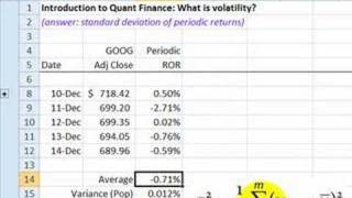 FRM Intro to Quant Finance Volatility [upl. by Divadnhoj962]