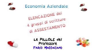 Elencazione dei 4 gruppi di Scritture di assestamento [upl. by Yentuoc]