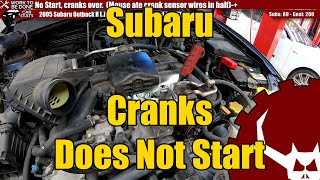 How to Diagnose and Repair Subaru Crank but No Start Learn Here to DIY [upl. by Cire538]