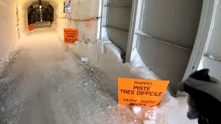 Skiing the Dreaded Tunnel Run in 5 mins  Alpe dHuez 2019 4K [upl. by Accemahs]