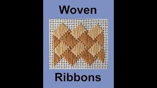 Woven Ribbons Needlepoint Stitch with Compensating [upl. by Sherr]