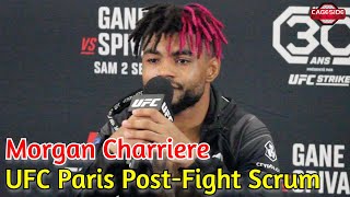 Morgan Charriere PostFight Scrum  UFC Paris [upl. by Rabiah]