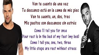 Ricky Martin  Vente Pa Ca Lyrics English and Spanish  ft Maluma  Translation amp Meaning [upl. by Llewol43]