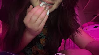 asmr  teeth tapping  scratching with braces [upl. by Aivilys]