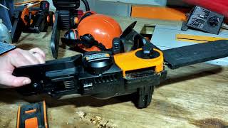 worx WG322 25cm 10inch brushed chainsaw review [upl. by Nylazor]