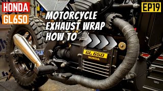 Motorcycle Exhaust Wrap How To [upl. by Lucic]